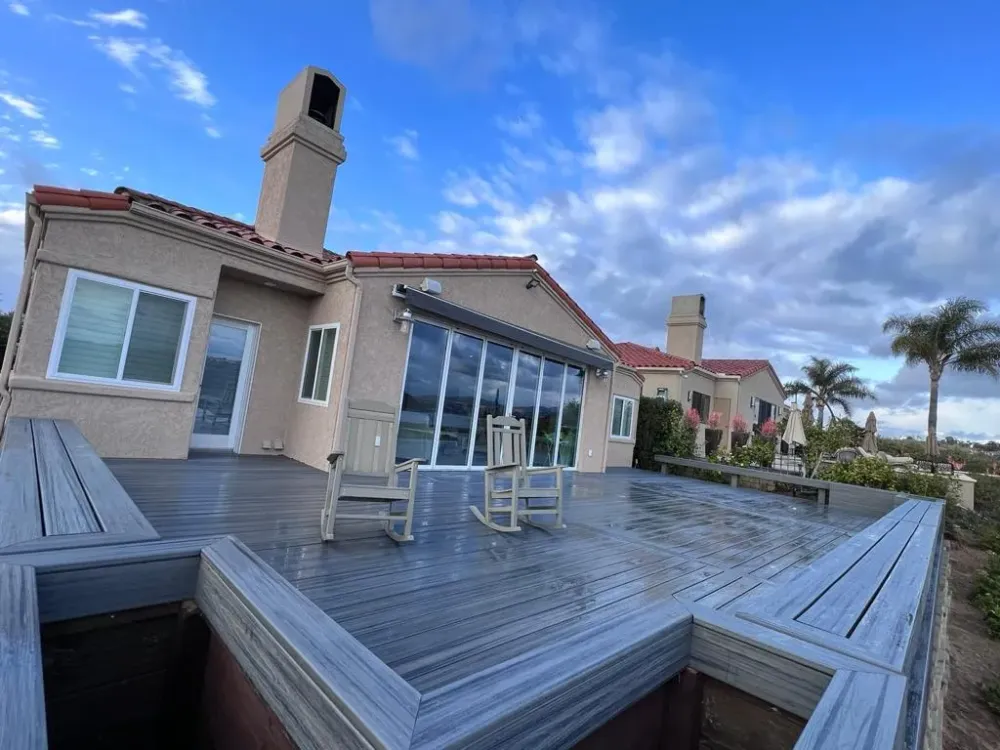 Lemon Street deck, patio cover and hardscape project by Guild Builders